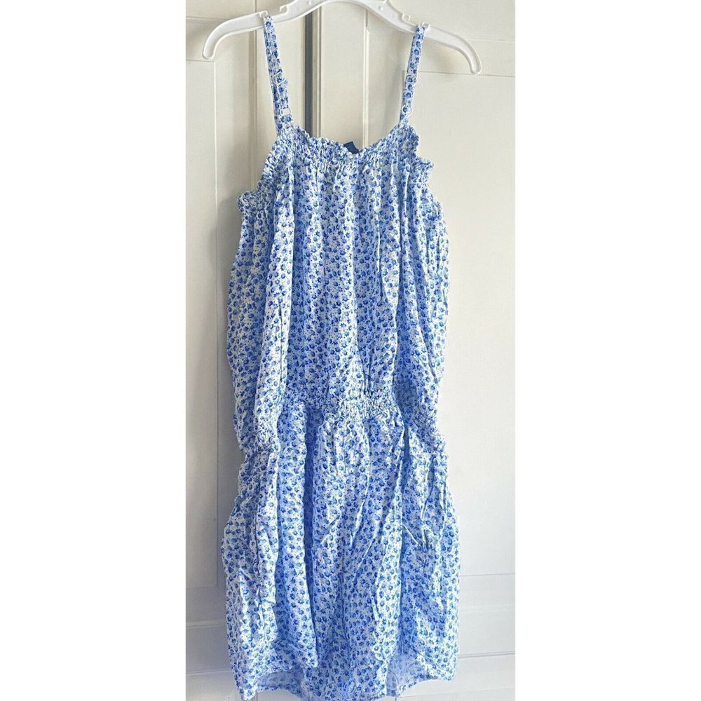 Gap Kids Girls‎ Blue Floral Cottage Core Rayon Shorts Romper Sz 12